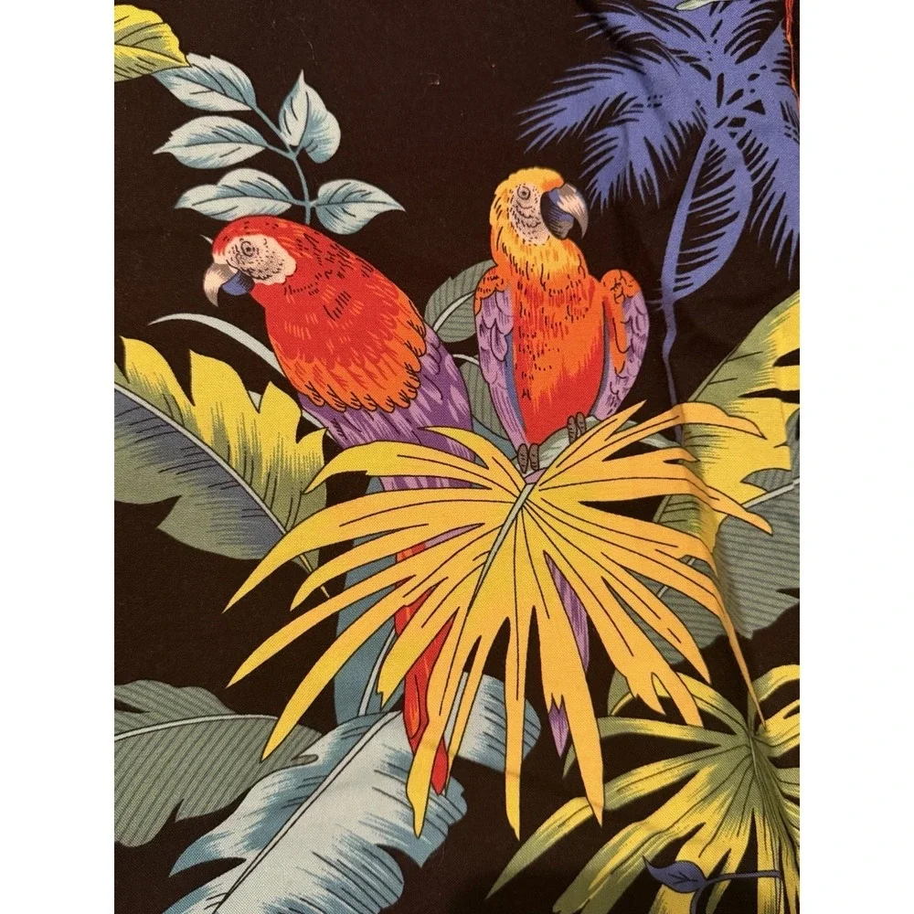 RJC Brand Jungle Parrots Cotton Hawaiian Shirt Mens‎ Size XXL